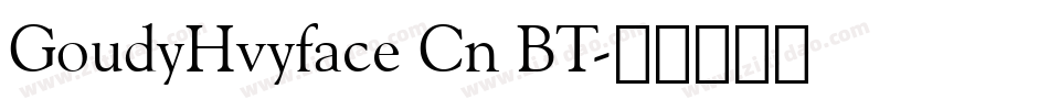 GoudyHvyface Cn BT字体转换